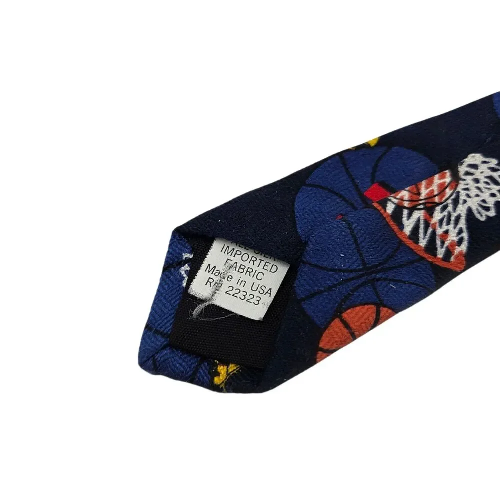 Kansas Jayhawks Mens Necktie KU Basketball NCAA Silk Blend Graphic Blue Neck Tie